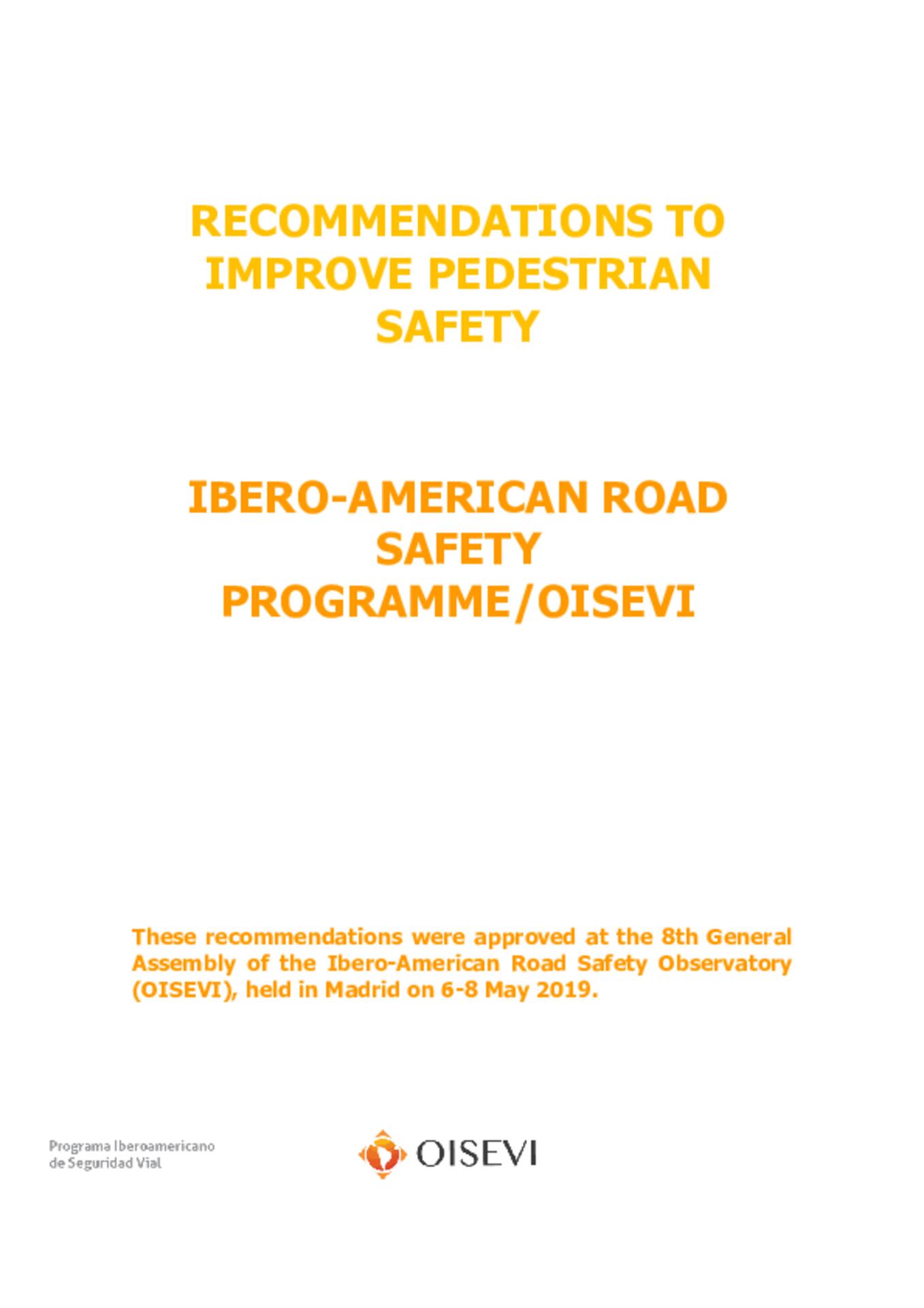 Pedestrian recommendations Pedestrian recommendations