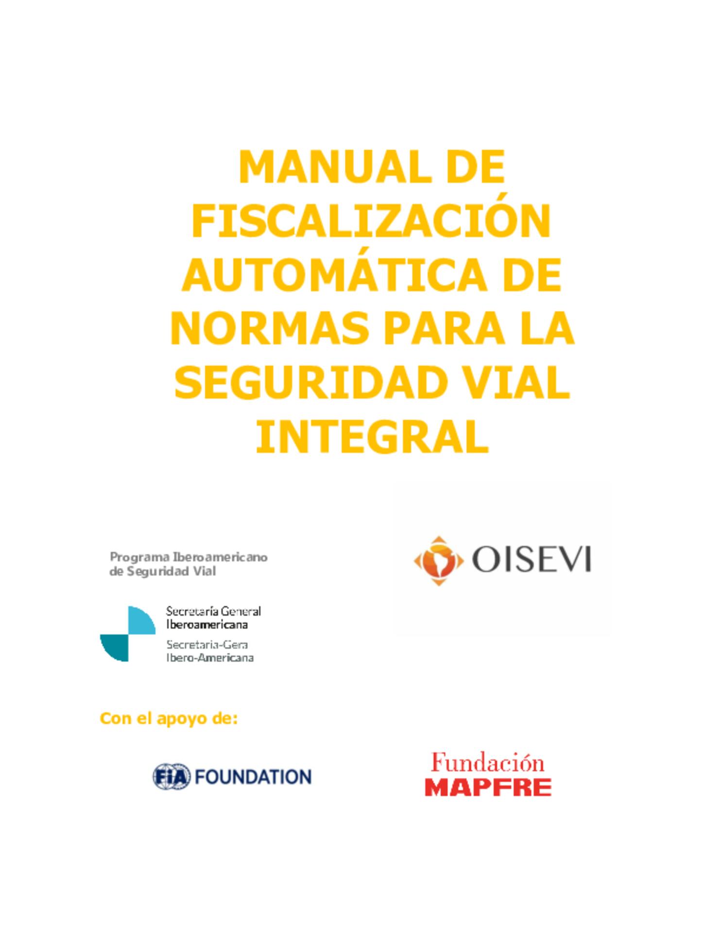 Manual de fiscalización automática de normas Manual de fiscalización automática de normas